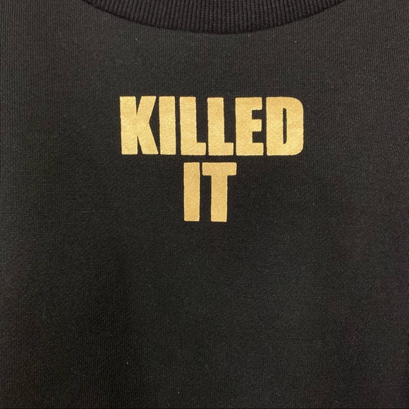 Fashion nova “killed it” black studded sweatshirt - Picture 3 of 8